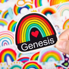 150 Pieces Rainbow Stickers for Water Bottles Colorful Rainbow Decal Waterproof Vinyl Sticker Decoration Stickers for Laptop Skateboard Luggage Guitar Computer Teen Girls