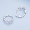 Qings Flower Hoop Earrings 925 Sterling Silver Hypoallergenic Small huggie