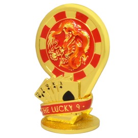 Feng Shui Statue The Lucky 9 Sculpture Home Office Decor Wealth Prosperity Success Amulet New Year Gift W5522