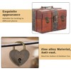 Wooden Box Padlock Set, Zinc Alloy Haspa (Bronze)