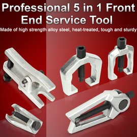 limontek 5pcs Ball Joint Separator Pitman Arm Puller, Tie Rod End Tool for Ball Joint Press Kit, Front End Service Kit, Splitter Removal Kit