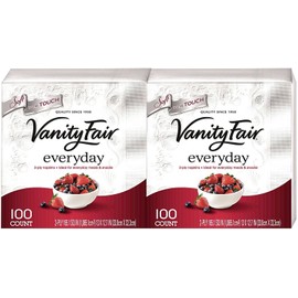 Vanity Fair Everyday Napkins, White - 100 ct - 2 pk