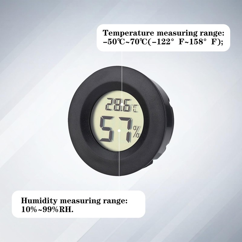 2PCS Reptile Thermometer,Reptile Thermometer and Humidity Gauge,Bearded Dragon Accessories,Reptile Accessories,Suitable