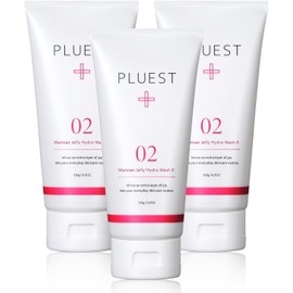 PLUEST Mannan Jelly Hydro Wash (Facial Cleanser, Dry Skin, Facial Cleansing Gel, Mannan Jelly), 4.2 oz (120 g) / 3 Bottles