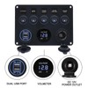12V 5 Gang Toggle Rocker Switch Panel for Boat Waterproof