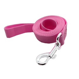 Nylon Dog Training Leash, Traction Rope, 4/5/6 Feet Long, 3/4 Inch 1 Inch Wide, for Small and Medium Dogs (1'' x 5 FT, Pink)
