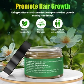 Go Ho Raw Batana Oil for Hair Growth,100% Pure and Organic Dr. Sebi Hair Growth Oil from Honduras,Scalp and Hair Care for Women & Men,Natural Repairs Damaged Hair & Skin,Prevent Hair Loss,120g