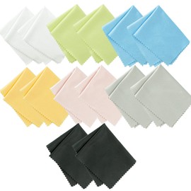 Glasses Cleaning Cloths, Pack of 14 Glasses Cleaning Cloths in 7 Colours: Microfibre Cloths for Wiping and Cleaning Glasses, Mobile Phones, Cameras, Screens