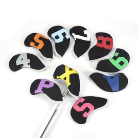 Golf Iron Covers Golf Iron Headcovers Golf Head Covers for Irons Set of 10 with Golf Count Wedge Headcovers Protect Iron Heads from Scratches and Damage High Visibility Discrimination Neoprene