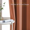 NICETOWN Blackout Burnt Orange Curtain & Drape - Room Darkening