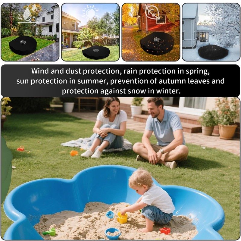 TOPJOWGA Sand Shell Cover, 100 x 15 cm Sandpit Cover,