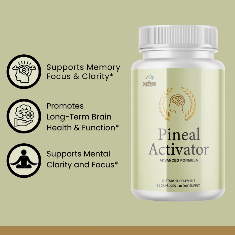 Pelican Vitamins Pineal Activator- Brain Support- 3 Bottles- 180 Capsules