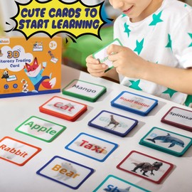 3D Visual Change Cognitive Card My First Flash Cards for Toddlers，Fun Learning and Educational Flashcards，Little Gifts for Boys and Girls