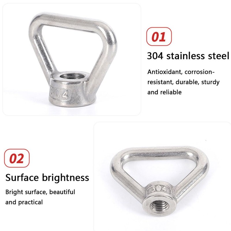 2 pcs of M10 304 Stainless Steel Heavy Duty Lifting