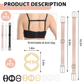 Bra Strap Clips Bra 12 Pcs Bra Strap Holder Adjustable Strap Clips for Racerback Bra Clip Hide Straps Bra Hooks to Make Racerback Bra Converter for Full Cup Size Women