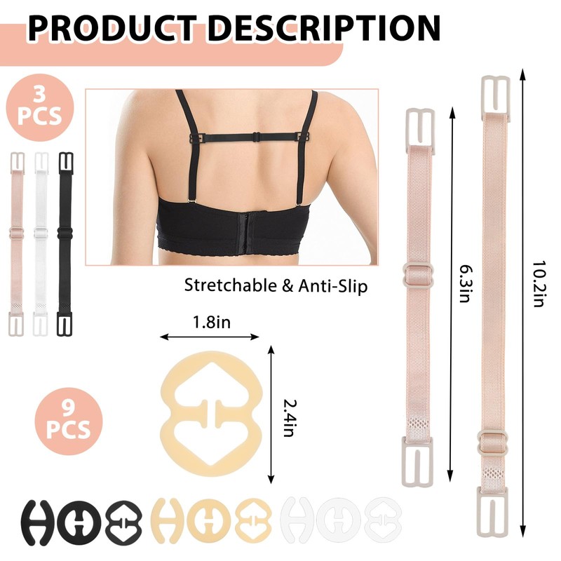 Bra Strap Clips Bra 12 Pcs Bra Strap Holder Adjustable