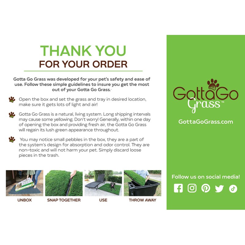 Gotta Go Grass - Real Dog Grass for Pet Training,
