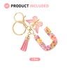 SUIKIHUM Initial Letter Keychains, (10.5cm/4.13" Mini Letter Butterfly KeyChain) Resin