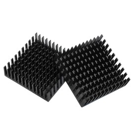 VAKTOK 40x40x11mm Heatsink Black Aluminum Radiator Cold Sink Thermal Tape Heat Sink for Electronic CPU -4pcs