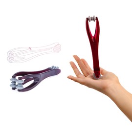 MidaMec Finger joint massage roller - Red Recycled plastic material, Thumb and Wrist Roller Massager to Support Hand Circulation, Reduce Pain, Numbness and Stiffness