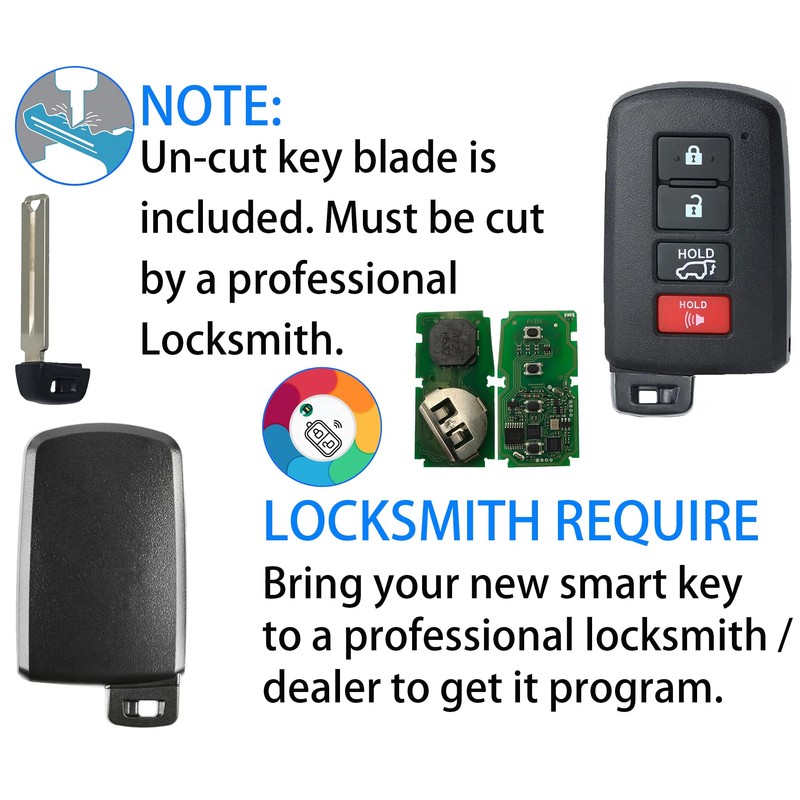 Keyless Entry Remote Control Smart Key Fob for Toyota RAV4