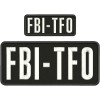 F TFO EMBROIDERY PATCH 4X10 AND 2X5 HOOK ON BACK