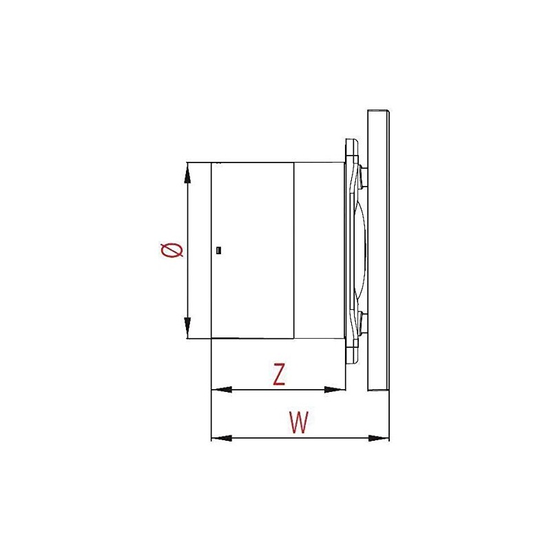 Wall Ceramic Tile Bathroom Kitchen Extractor Fan 100mm Diameter with