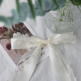 Bow Hair Clips for Women White Ribbon Hair Accessories for Women Coquette Hair Bow Clips for Women Hair Bows Clips Hair Barrettes for Women Girls Lace Accessories Hair Clip for Women