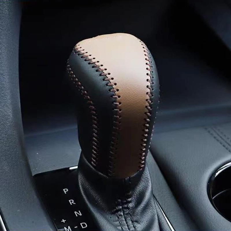 Baceyong Leather Car Gear Knob Cover for T0y0ta