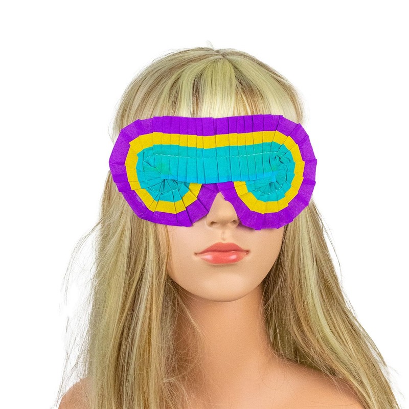 Multicolor Paper Pinata Blindfold (7.5" x 6.25") - Ideal for