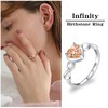 Qings Birthstone November Citrine Adjustable Ring for Women 925 Sterling