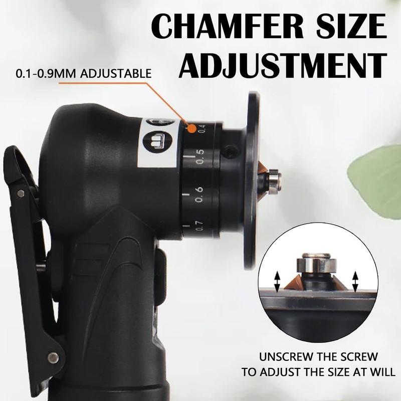 Pneumatic Chamfering Machine, 2-in-1 Mini Air Chamfering Tool, Pneumatic Chamfering