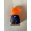 3 Muñecos Panditas Plak Figura Anaranjada Modelo Basketball (Usado)