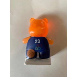 3 Muñecos Panditas Plak Figura Anaranjada Modelo Basketball (Usado)