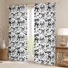 Erosebridal Black Princess Bow Window Curtains 2 Panels 42" Wx84
