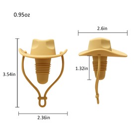 Generic Cowboy Hat Wine Stopper - Silicone Reusable Cork for Wine/Champagne, Funny Gag Gifts for Adults & Bar Decor
