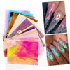 FOMIYES 32sheets Flame Pattern Nail Decals Creative Manicure Stickers for