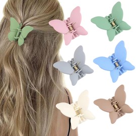 6PCS Matte Haarspangen Dicke, dünne, lockige, gerade, lange Haare, rutschfeste Haarklemmen, starker Halt, mittelgroße Haarklammern, kleine Haarspangen