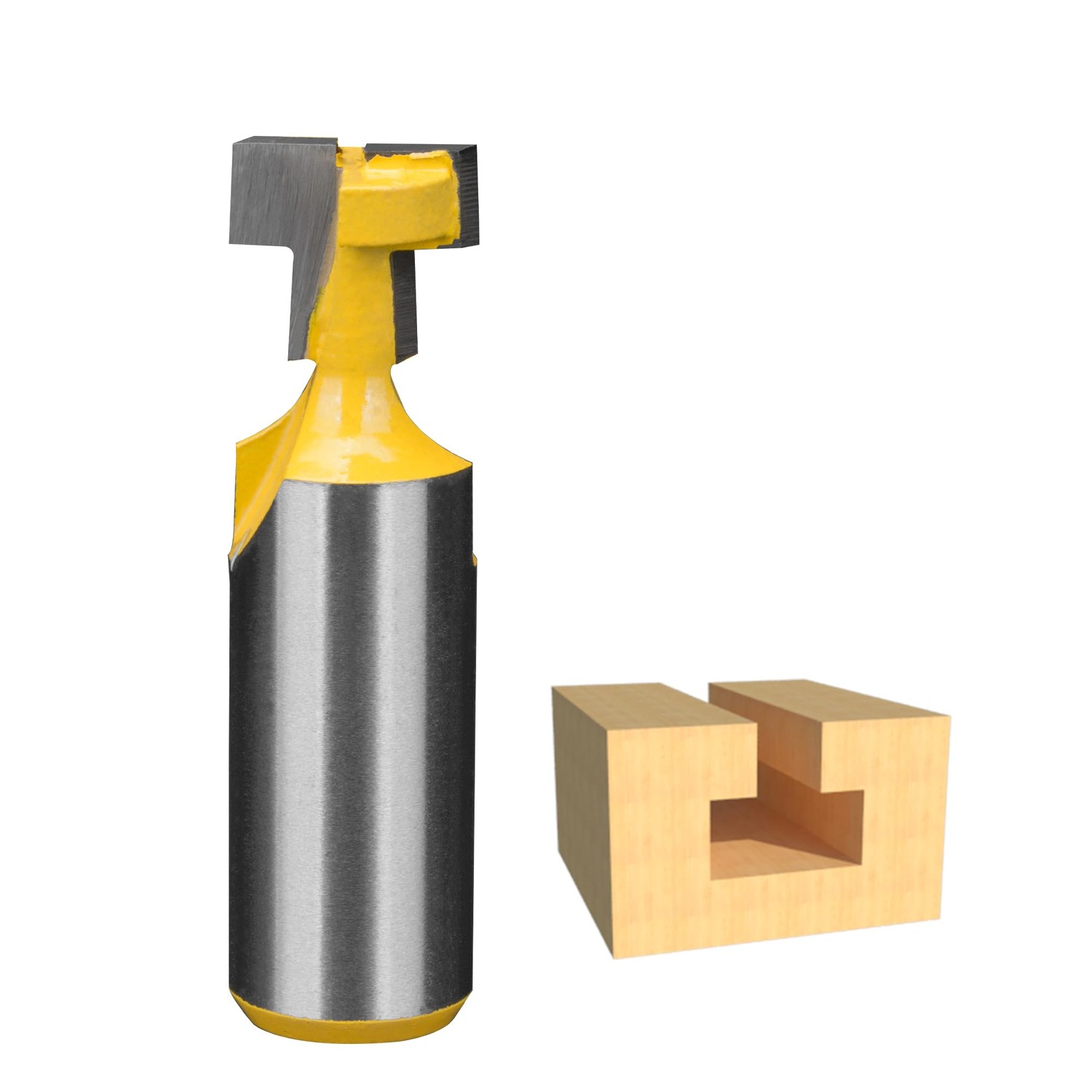 HUHAO T Slot Router Bit 1/2 Shank,Carbide T-Slot Keyhole Router Bit ...