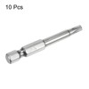 sourcing map 10pcs T25 Security Torx Bit 1/4" Hex Shank