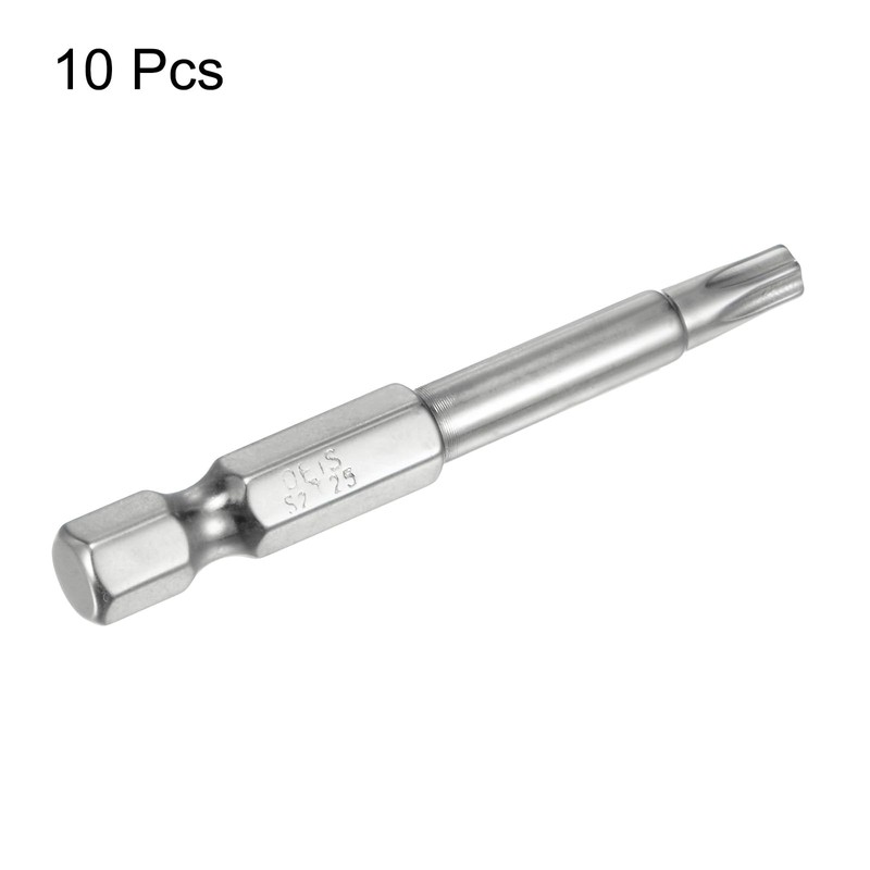 sourcing map 10pcs T25 Security Torx Bit 1/4" Hex Shank