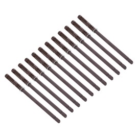 uxcell 12 Pcs Floating Shelf Brackets, Metal Hidden Shelf Support Brackets 0.4" x 5.7" Invisible Shelf Brackets with Screws for Floating Wood Shelves (Brown)