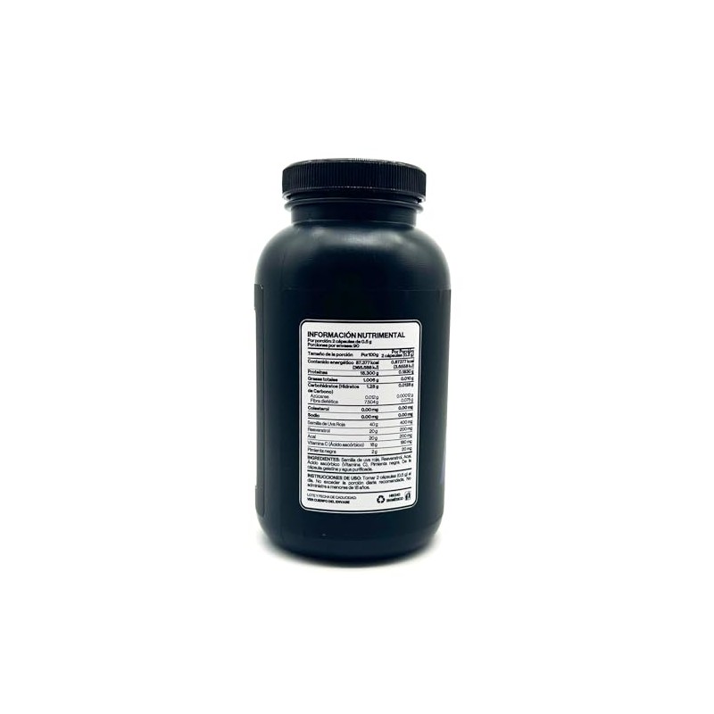 Resveratrol 180 cápsulas SNatural Semilla de uva
