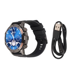 Black Outdoor Smartwatch with Speaker Waterproof Dustproof LCD Bluetooth Intelligent Watch 360x360
