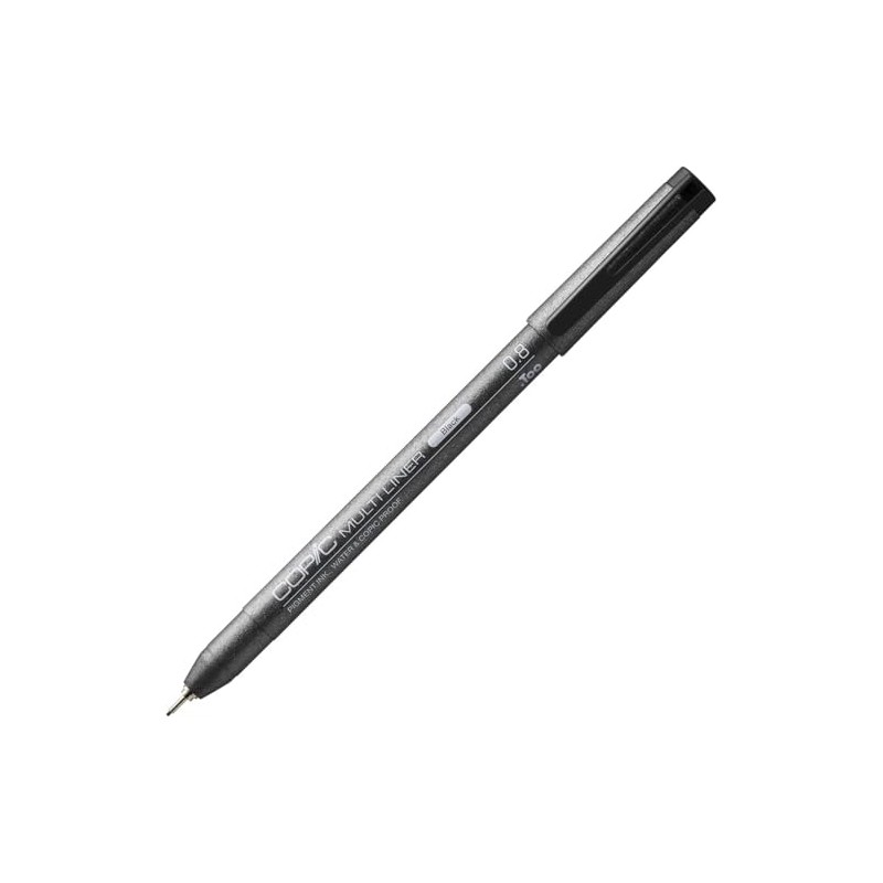 Too Copic Multiliner, Black, 0.03 inches (0.8 mm), Bulk Purchase