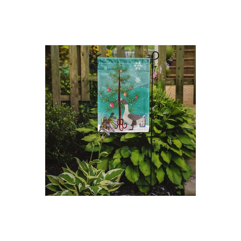 Caroline's Treasures BB9268GF Buff Grey Back Goose Christmas Flag Garden