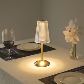 Cordless Table Lamp, 12'' Tall Portable Rechargeable Battery Operated Lamp for Table/Dining Room/Desk/Home, Dimmable Touch Control Table Lamps