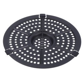 MECCANIXITY Air Fryer Replacement Grill Pan 6.24 Inch Non-Stick Fry Pan Dishwasher Safe Black for Air Fryers, Air Fryer Grill Plate