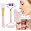 Face Roller Massager Gua Sha Board Mask Brush Set Beauty