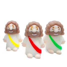 Cherislpy 12 Pieces Prefilled Easter Eggs with Mini Jesus Squishy Toys Great for Kids Toddlers Easter Egg Hunt Fillers Easter Basket Stuffers